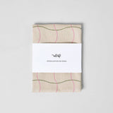 Wave Grid Natural Woven Cotton Tea Towel