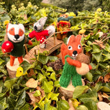 Handmade Felt Frankie the Foraging Fox Christmas Ornament