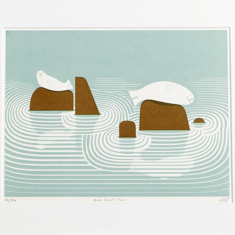 Zen Seals Two Giclee Print