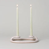 Duo Candlestick, Speckled White