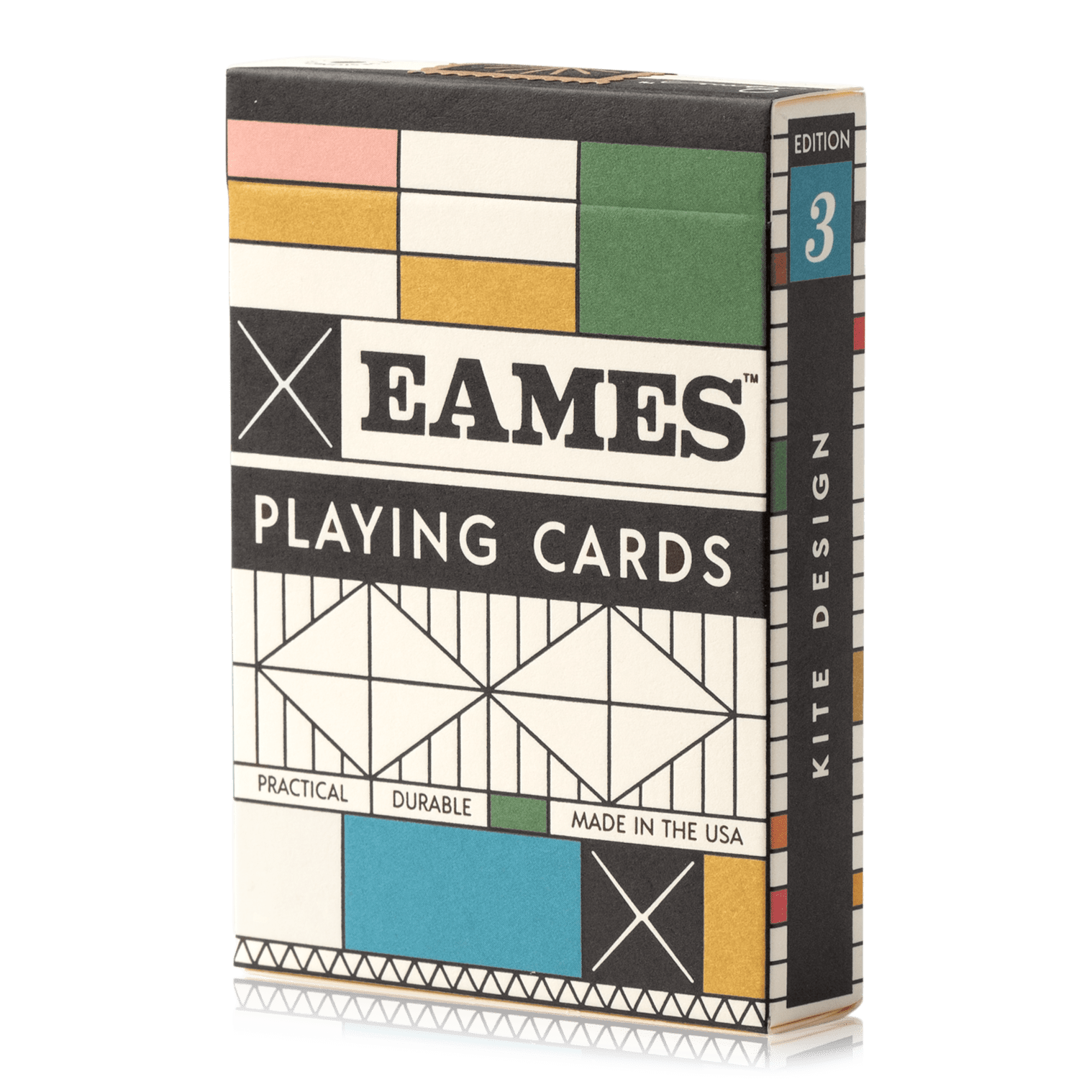 Eames Kite Design playing cards packaging with geometric designs 
