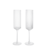 Ferm Living Ripple Champagne Flutes, Clear Set of 2