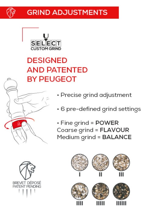 Peugeot Paris Salt Mill U'Select 5", Natural