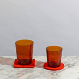 Glas Tumbler Set Small, Burnt Orange