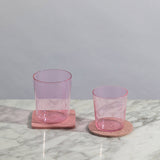 Glas Tumbler Set Small, Rose Quartz