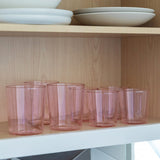 Glas Tumbler Set Small, Rose Quartz