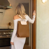 Bedford Merino Wool Felt Backpack, Honey / Natural