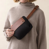 Bedford Merino Wool Felt Belt Bag, Granite / Natural