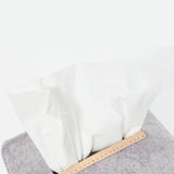 Small Merino Wool Felt Tissue Box Cover, Granite