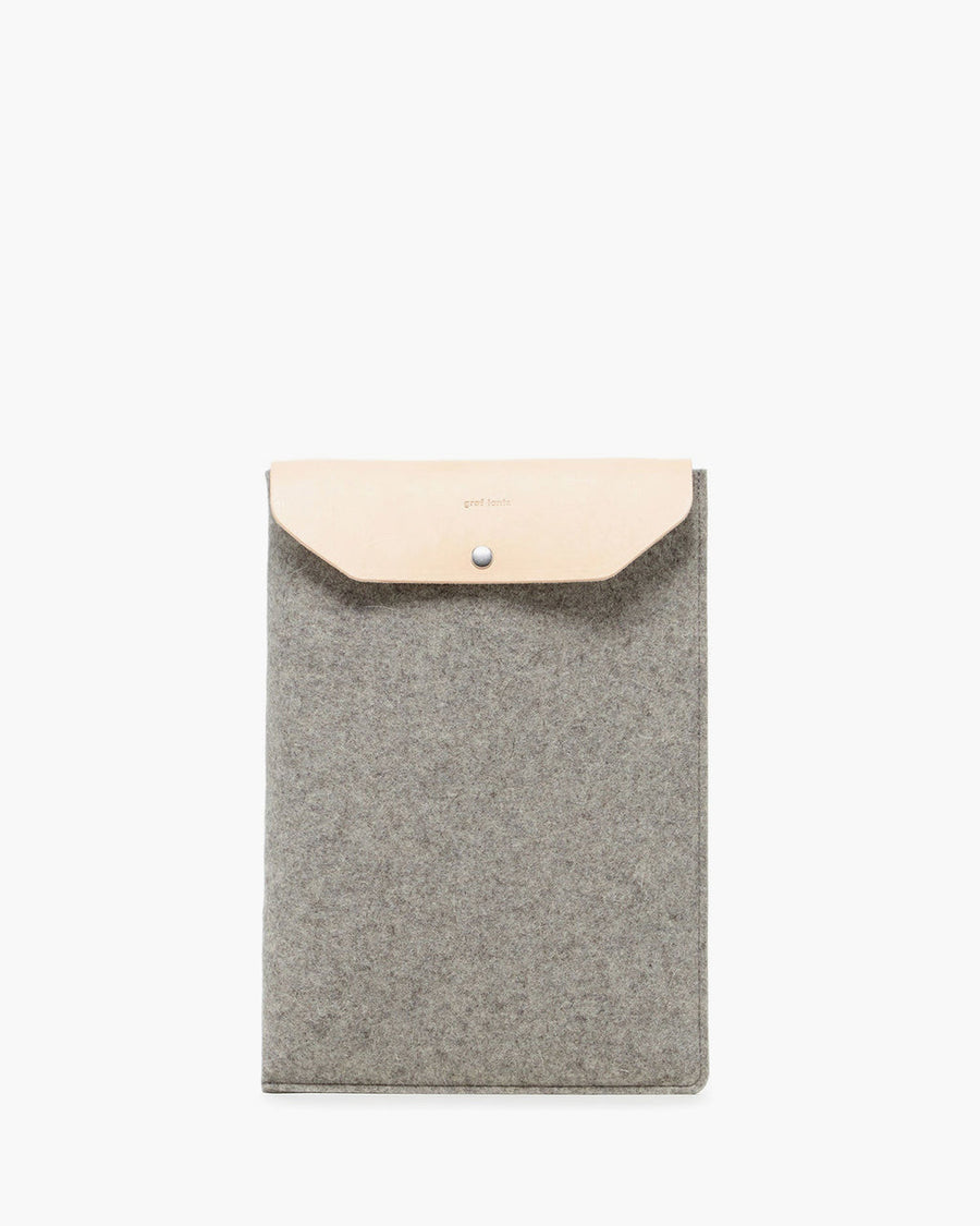 Merino Wool Felt Laptop Sleeves, Granite