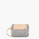 Bedford Merino Wool Felt Belt Bag, Granite / Natural