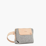 Bedford Merino Wool Felt Belt Bag, Granite / Natural