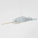 Narwhal Ornament, Grey-Blue