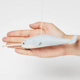 Narwhal Ornament, Grey-Blue