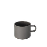 grey mug on white background