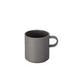 Gray mug on a white background