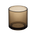 Hasami Porcelain Amber glass tumbler showcasing a modern, modular design with a warm amber hue.