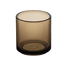 Hasami Porcelain Amber glass tumbler showcasing a modern, modular design with a warm amber hue.