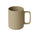 Beige mug with handle on a white background