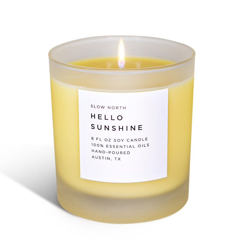 Slow North 'Hello Sunshine' Scented Candle, Three Sizes