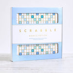 Scrabble Bianco Edition packaging on a white background