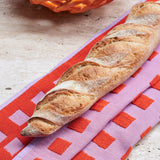 Cotton Tea Towel - Lilac & Warm Red Squares | Wrap