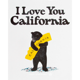 'I Love You California' Print White Bear Print