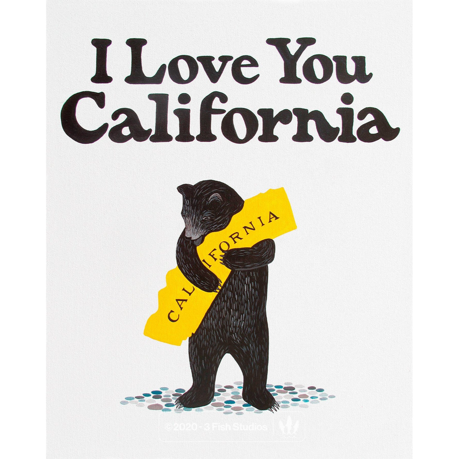 'I Love You California' Print White Bear Print