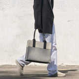 Jaunt Midi Merino Wool Tote, Granite / Black