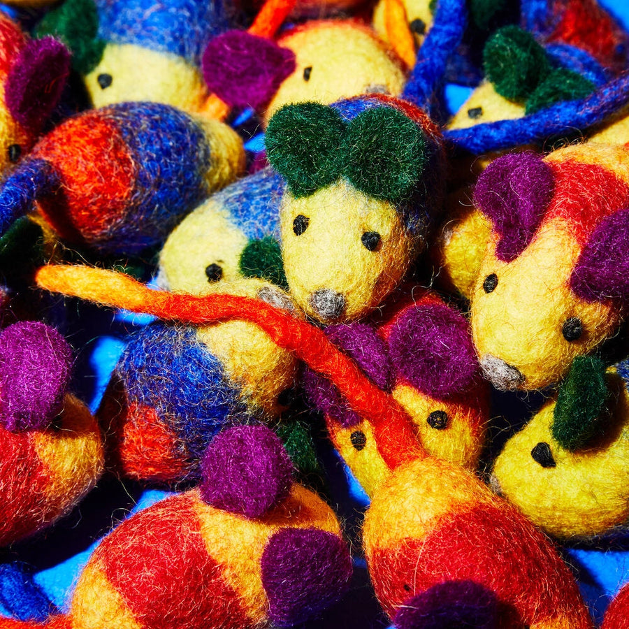 Felted Wool Mouse Toys
