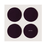 Merino Wool Felt Coaster Sets, Round - Assorted Colors
