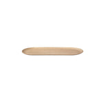 Wooden oval tray on a white background