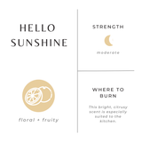 Slow North 'Hello Sunshine' Scented Candle, Three Sizes