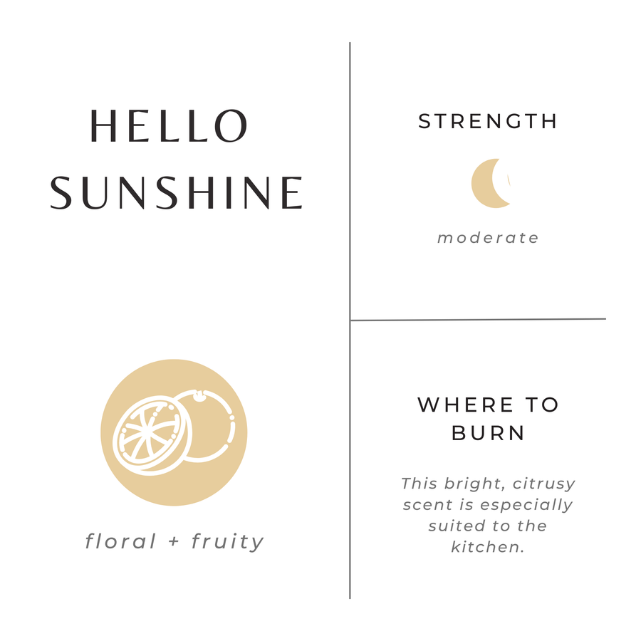 Slow North 'Hello Sunshine' Scented Candle, Three Sizes