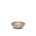 A small shallow ceramic bowl in a warm pale brown color featuring iron speckles and an unglazed rim