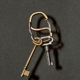 Coachwhip Carabiner Key Ring, Vapor Brass