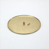 Round Flat Matte Brass Incense Holder