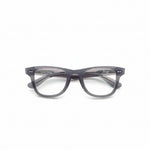 Gray eyeglasses with 'Caddis' branding on a white background