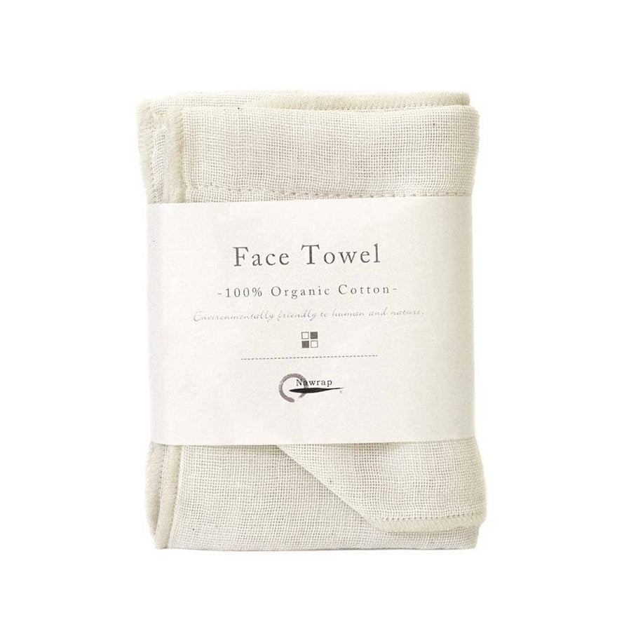 Organic Cotton Face Towel, Ivory