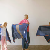 Block Shop Navy Criss Cross Long Scarf