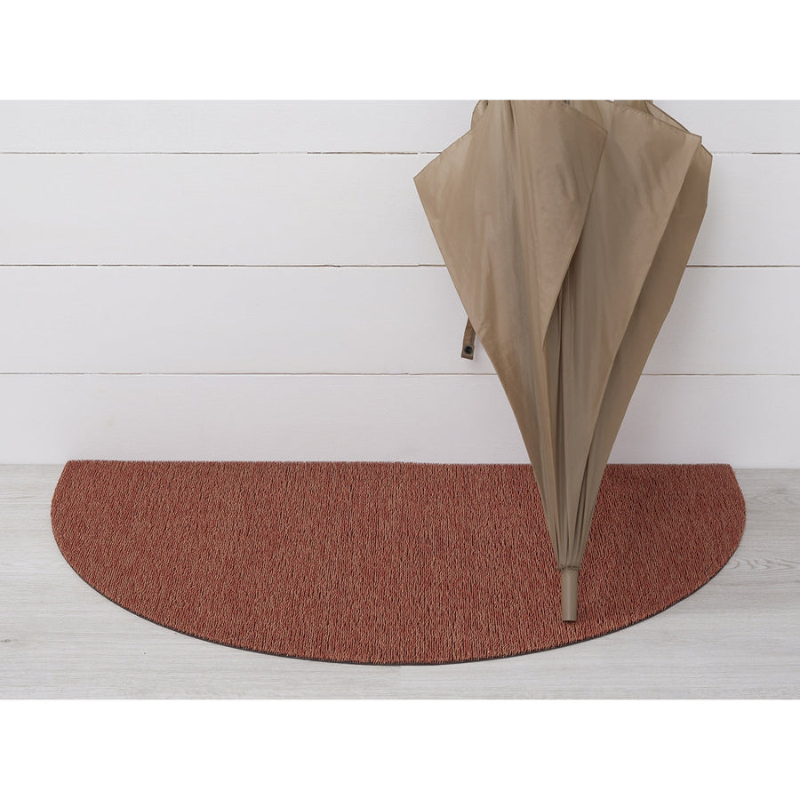 Heathered Shag Welcome Mat, Burnt Coral