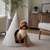 Recycled Felt Pet Cave / Bed, Cream