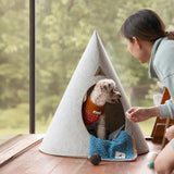 Recycled Felt Pet Cave / Bed, Cream