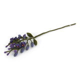 Felt purple wisteria flower stem