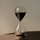 Desktop 30 minute Hourglass, Jet Black