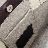 Jaunt Midi Merino Wool Tote, Granite / Black