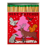 Woodland Christmas Tree | Square - Safety Matches 🎄