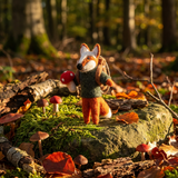 Handmade Felt Frankie the Foraging Fox Christmas Ornament