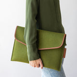 Graf Lantz Merino Wool Envelope 16" Tech Sleeve, Moss