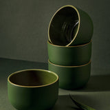 Youlha Stoneware Dinner Bowl, Green